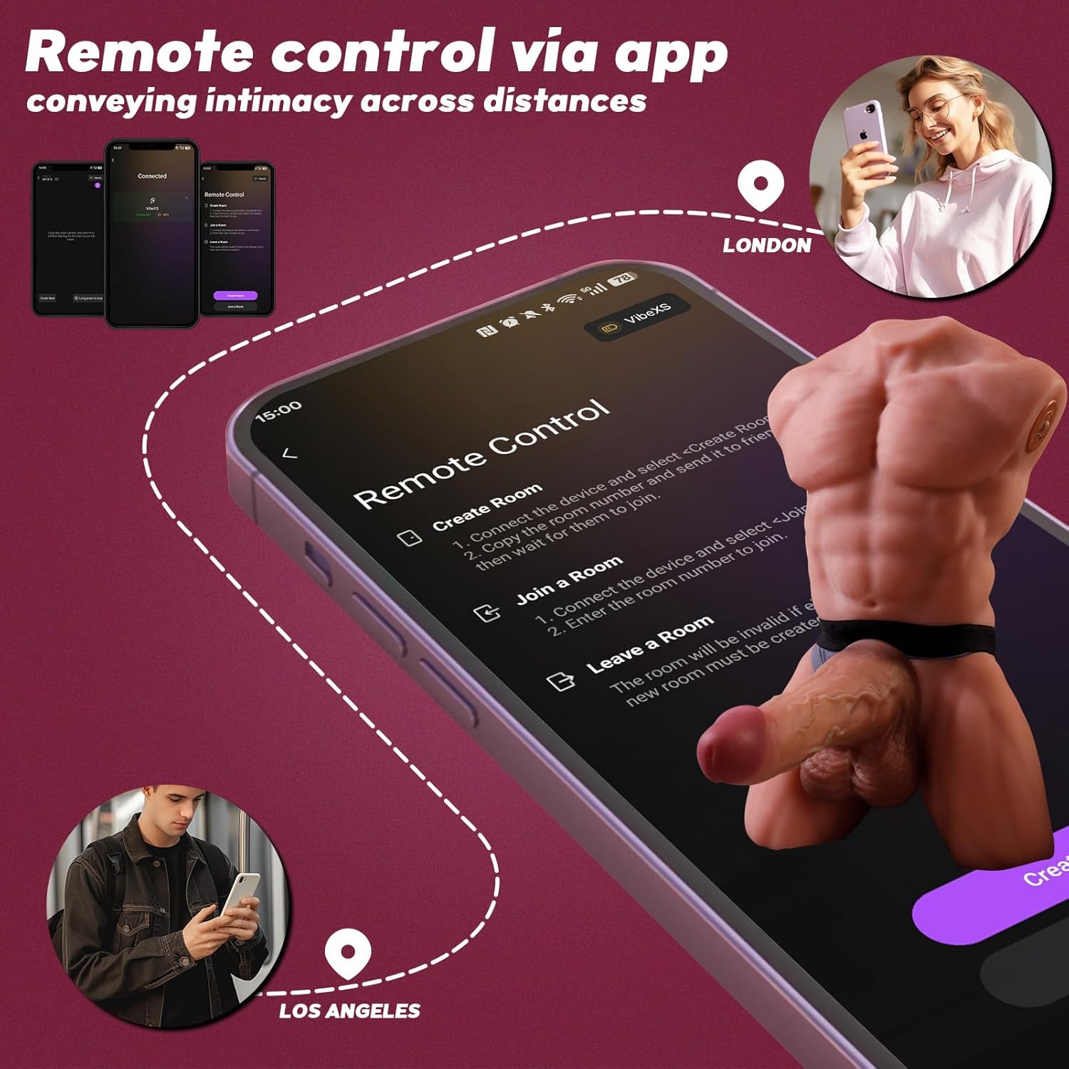 Allen: 11,8 kg App-Gestuurde Mannelijke Sekspop met Verwisselbare Vibrerende & Stotende Dildo