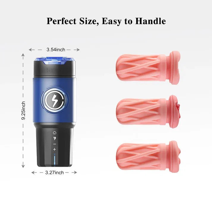 XT8 Max: Infrared Heat Auto Stroker with 3 Interchangeable Sleeves & App