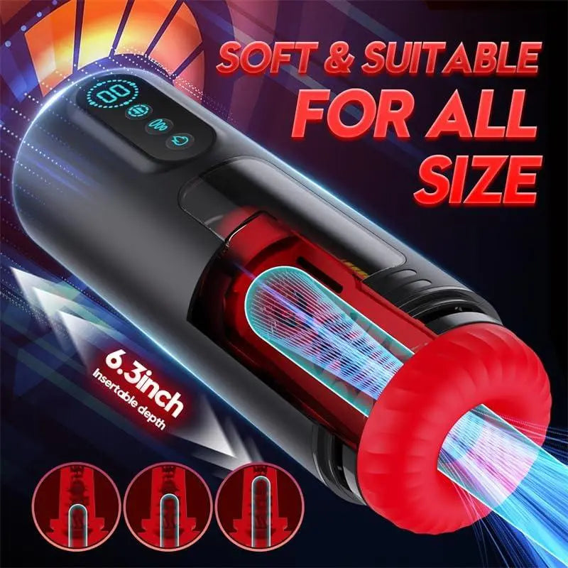 XS6 Pro Heated Automatic Masturbator 9 Thrusting Sucking & Vibrating