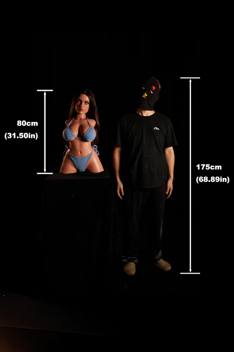 Eliza: Realistische Siliconen Sekspop Torso met Hoofd