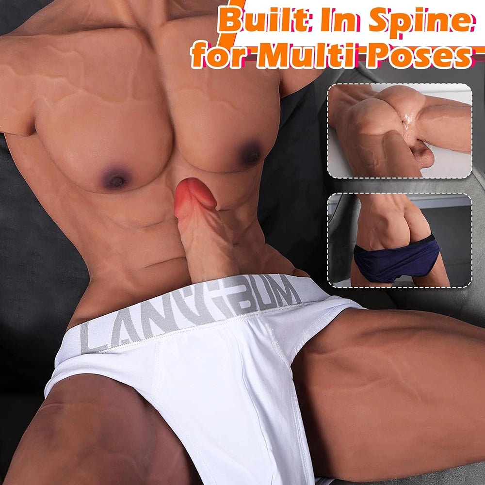 Tony: Grote en Stevige Mannelijke Torso (15,9 kg) met 22 cm Realistische Functie