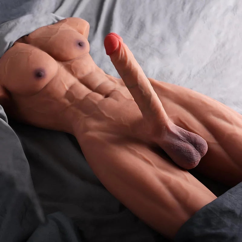 Tony: Grote en Stevige Mannelijke Torso (15,9 kg) met 22 cm Realistische Functie