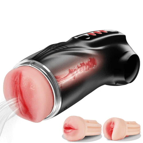 PO11: Mannen masturbeerder met 9 zuig- & 9 vibratiefuncties, app-besturing, 3 hulzen