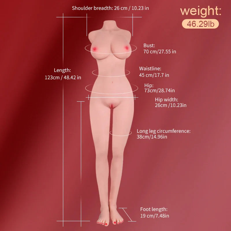 Maria: 21,0 kg levensgrote vrouwelijke sekspop torso