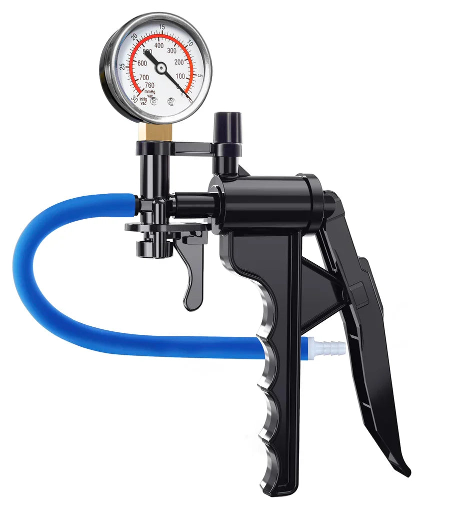 OptiMax Pistol-Grip Manual Penis Pump with Quick-Disconnect Valve