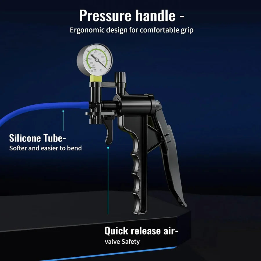 OptiMax Pistol-Grip Manual Penis Pump with Quick-Disconnect Valve