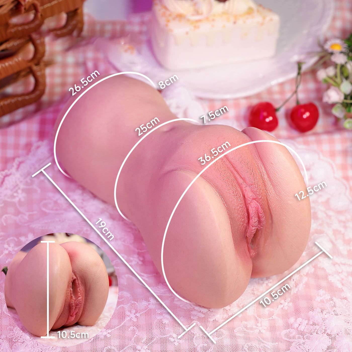Abigail: 1 kg Realistische Siliconen Vagina 1:1 Replica Pocket Pussy