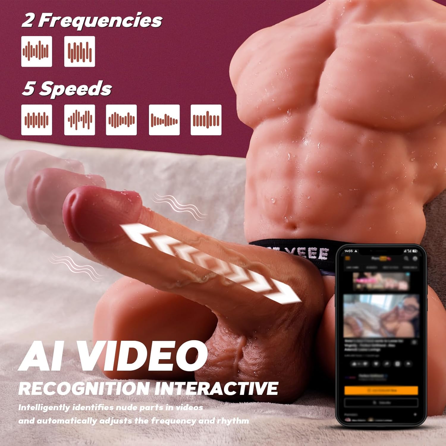 Allen: 11,8 kg App-Gestuurde Mannelijke Sekspop met Verwisselbare Vibrerende & Stotende Dildo