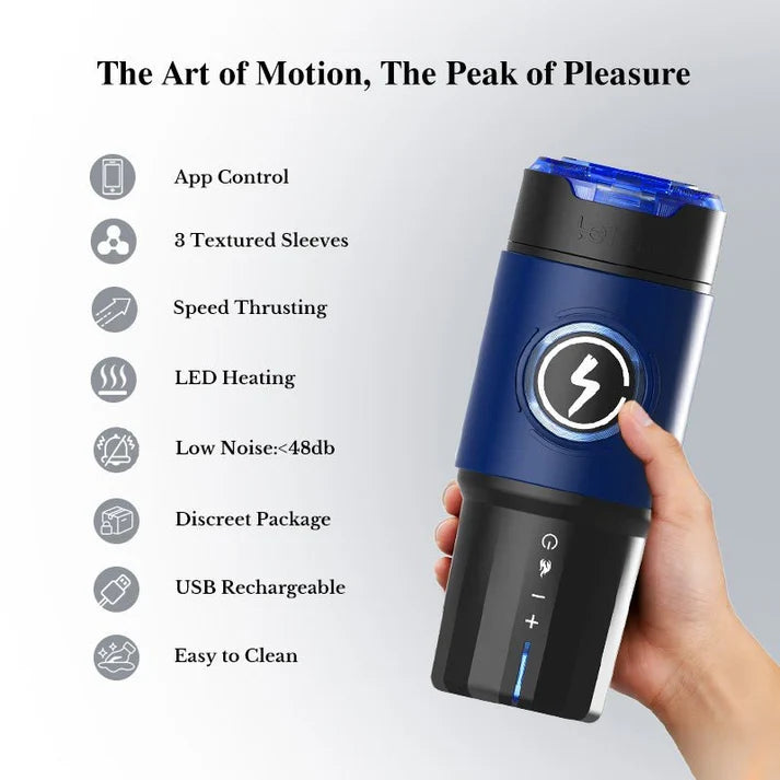 XT8 Max: Infrared Heat Auto Stroker with 3 Interchangeable Sleeves & App