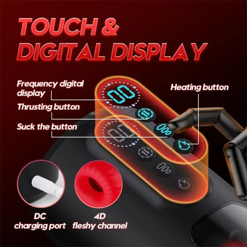 XS6 Pro Heated Automatic Masturbator 9 Thrusting Sucking & Vibrating