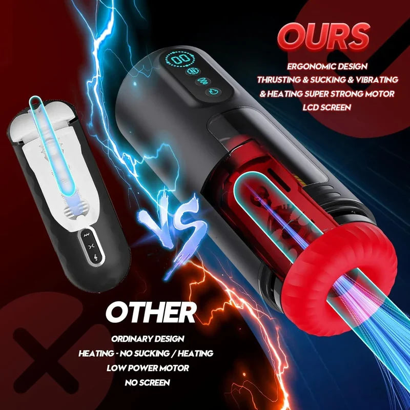 XS6 Pro Heated Automatic Masturbator 9 Thrusting Sucking & Vibrating