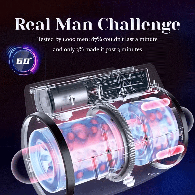 XR7 Dual-end Male Masturbator Thrusting Rotating Vibrating Waterproof