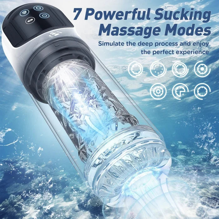 XR3 Plus  2 In 1 Blowjob Machine Dual Stimualtion Water Vacuum Pump