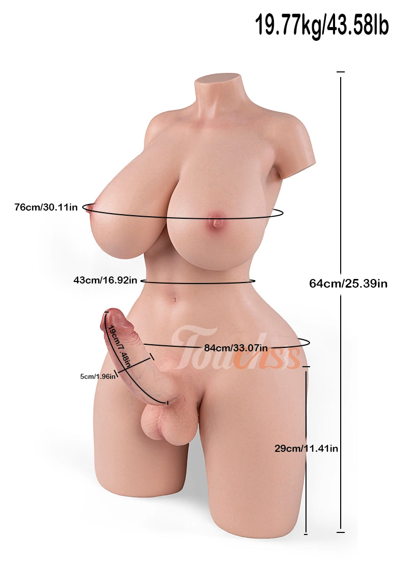 Sabrina: 19,77 kg shemale gay sekspop met realistische vagina & dildo