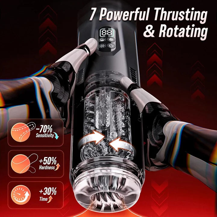 XR19 Hands Free Masturbator Thrusting Rotating Vibrating App Interaction