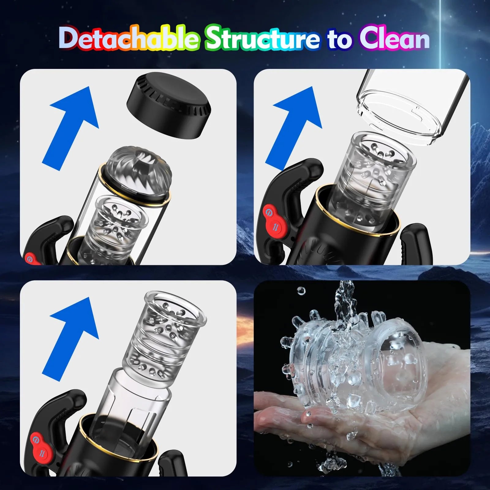 XR1 Male Masturbator 9 Thrusting Rotating Sucking Handle Control