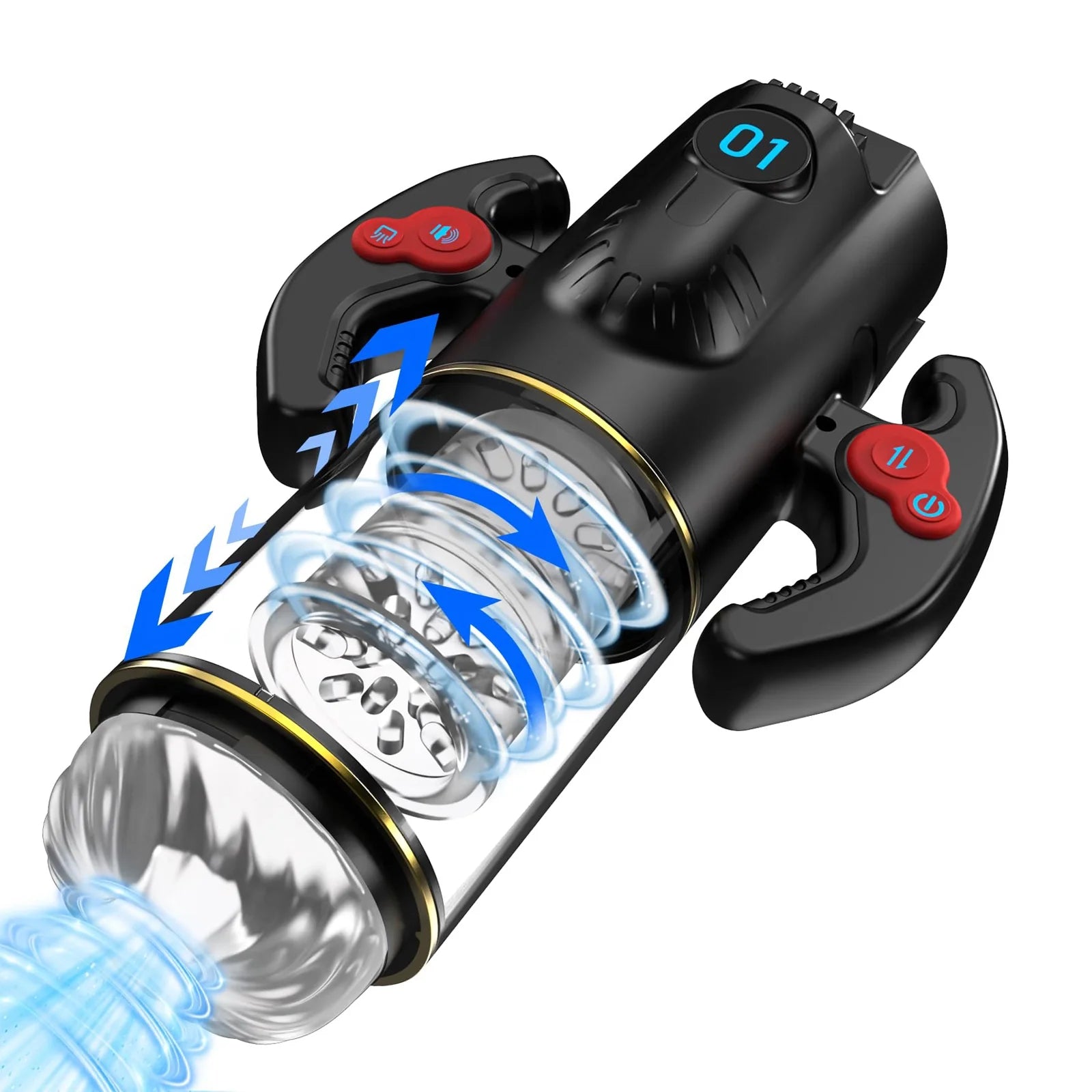 XR1 Male Masturbator 9 Thrusting Rotating Sucking Handle Control