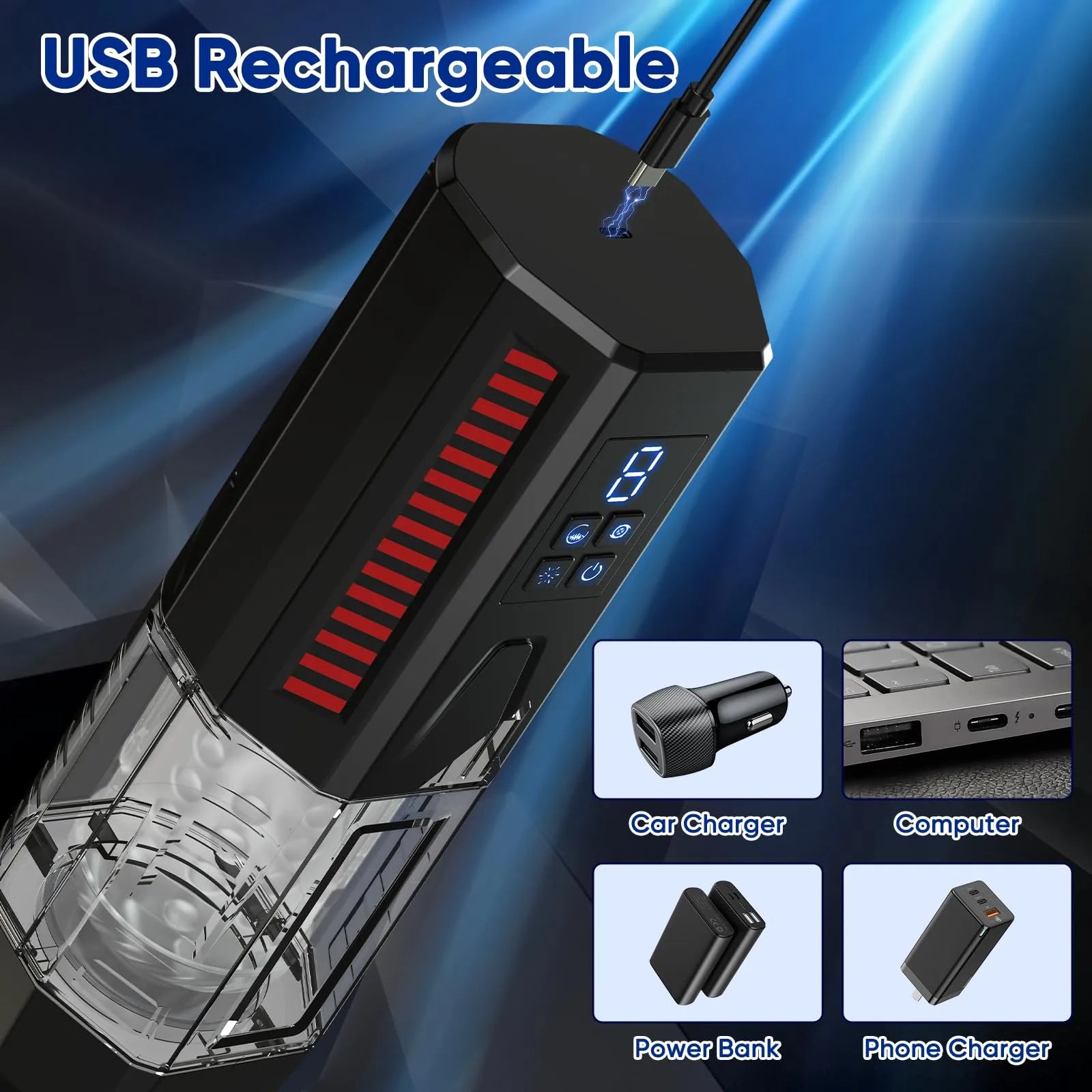 XR6 Blowjob Machine 7 Thrusting Rotating Vibrating Waterproof
