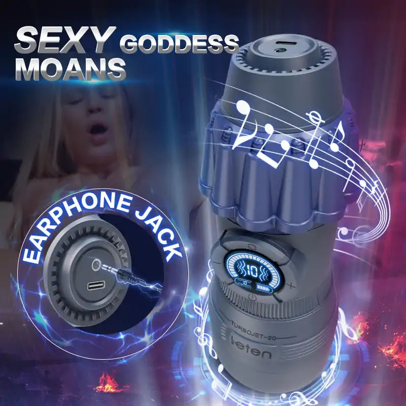 XS2 Male Masturbator 10 Suction Vibration Sexy Moans Compact Size