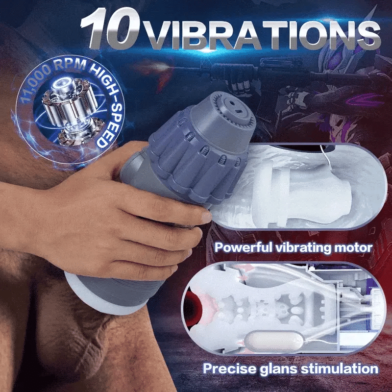 XS2 Male Masturbator 10 Suction Vibration Sexy Moans Compact Size