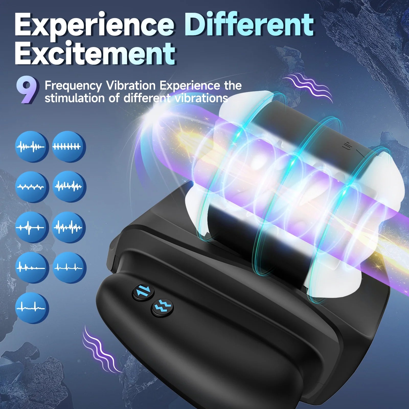 XT19 Mini Male Stroker 9 Vibrating 3 Thrusting with App Control