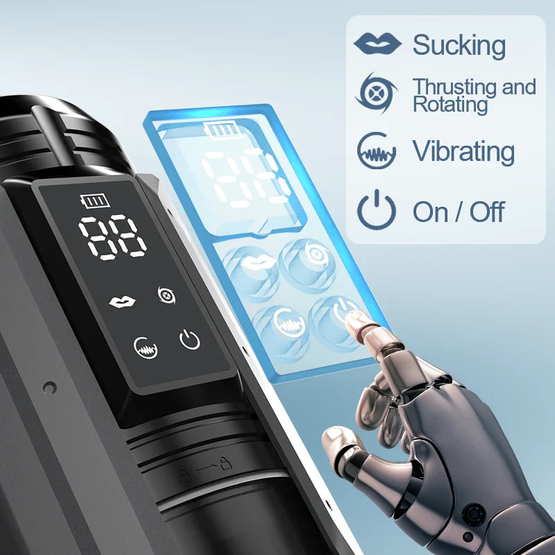 XT20 Male Stroker 7 Sucking Vibrating Thrusting Rotating 100% Waterproof