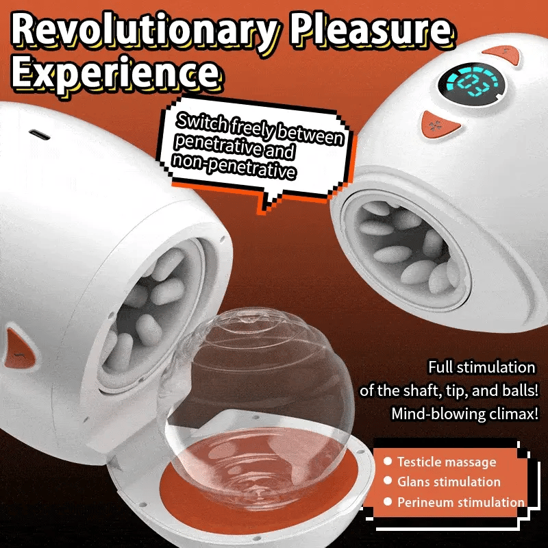 XR3 Egg Masturbator Thrusting Rotating With Testicle Stimulation