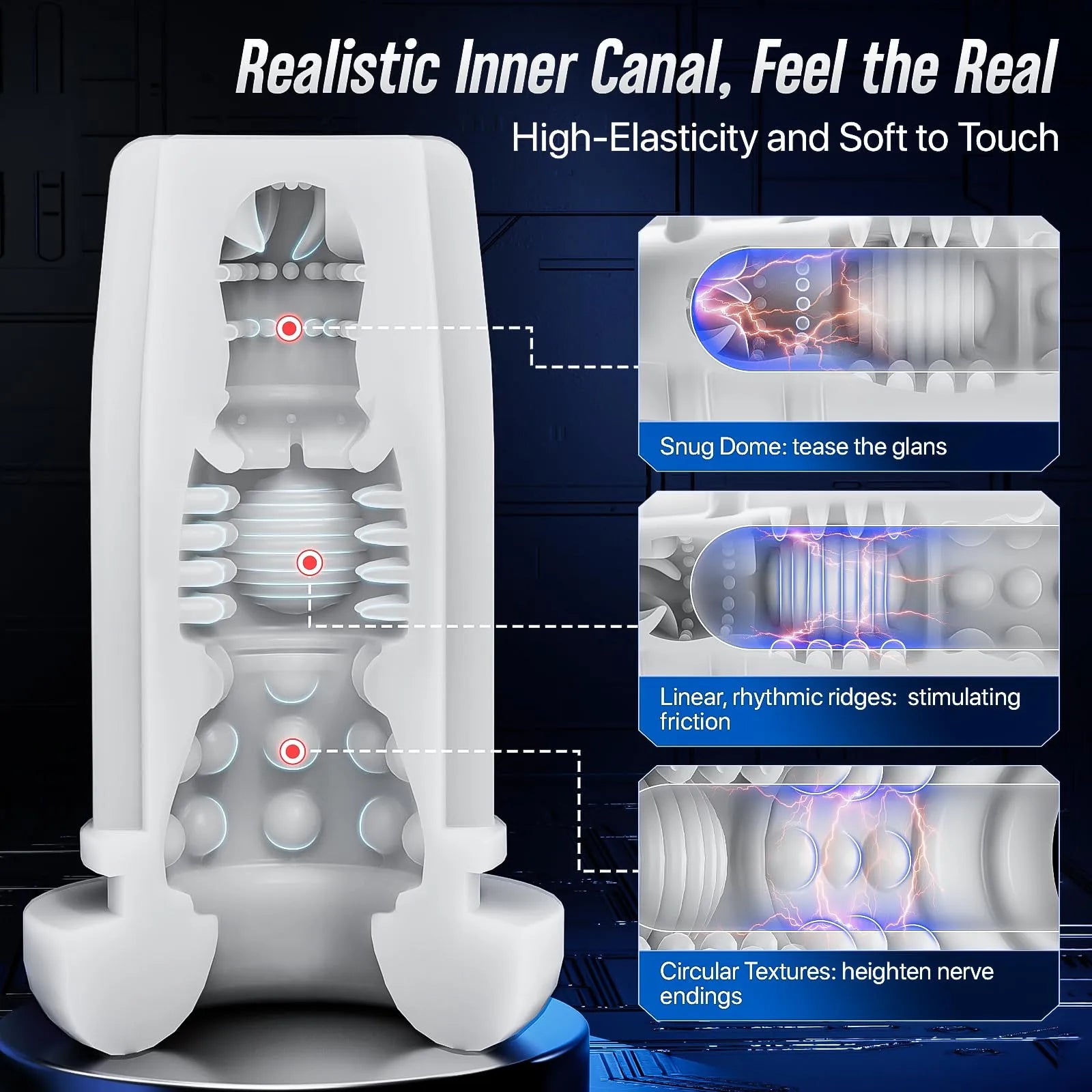XT4 Hands Free Masturbator Squeeze Sucking Thrusting Vibrating App Interaction