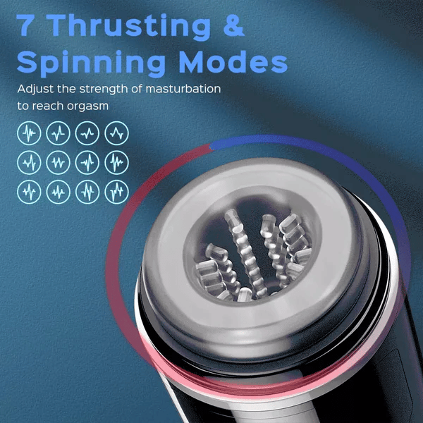 XR12 Thrusting Rotation Male Masturbator with Suction Base