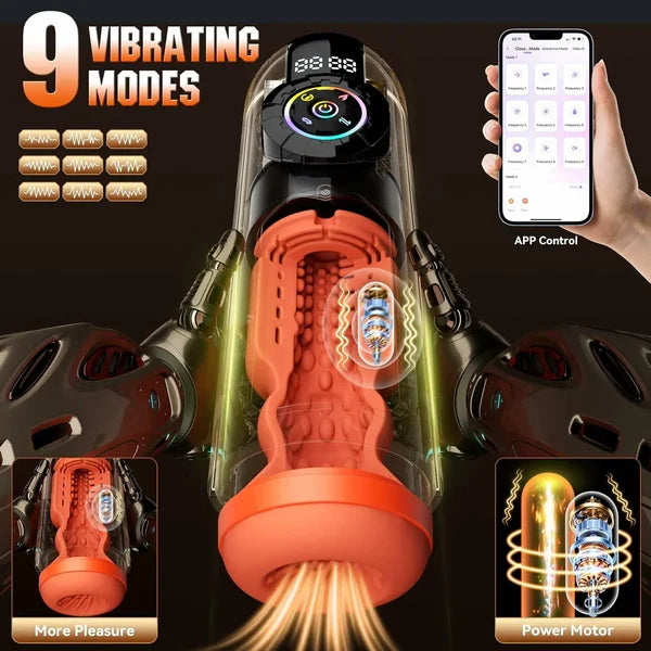 XT12: Male Stroker Thrusting Sucking Vibrating Heating & App Control