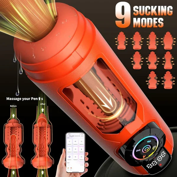 XT12: Male Stroker Thrusting Sucking Vibrating Heating & App Control