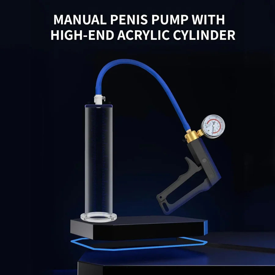ProMax Manual Penis Pump with Squeeze-Lever Bar & Gauge