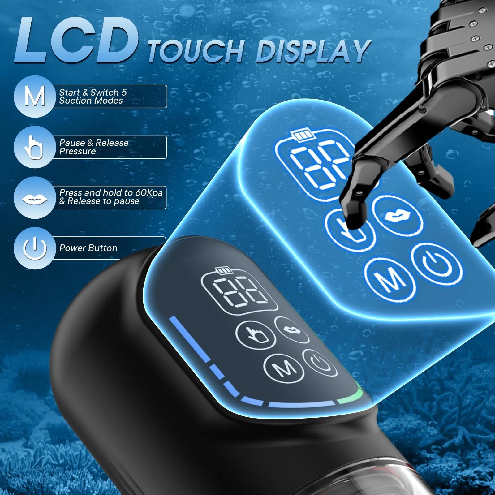 XP9 Water Penis Pump with LCD Display